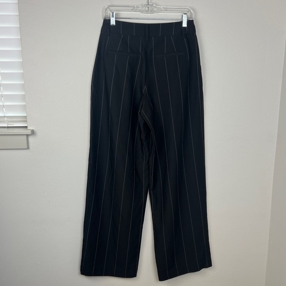 Nili Lotan Target Wide Leg Pinstripe Pants - Picture 3 of 5